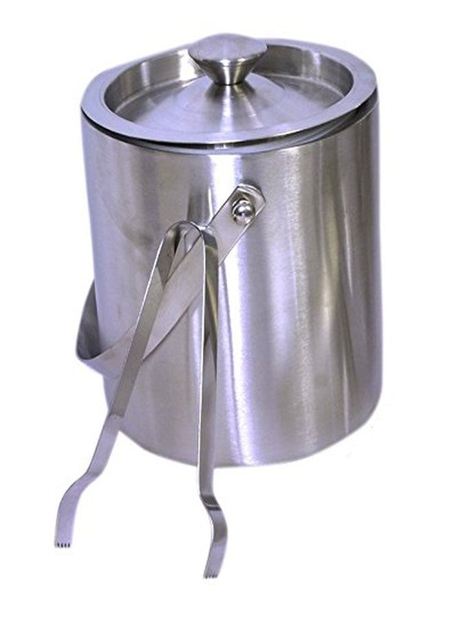 Dynore Stainless Steel Double Wall Ice Bucket 1500 ml with Ice Tong-Set of 2 - Image 1